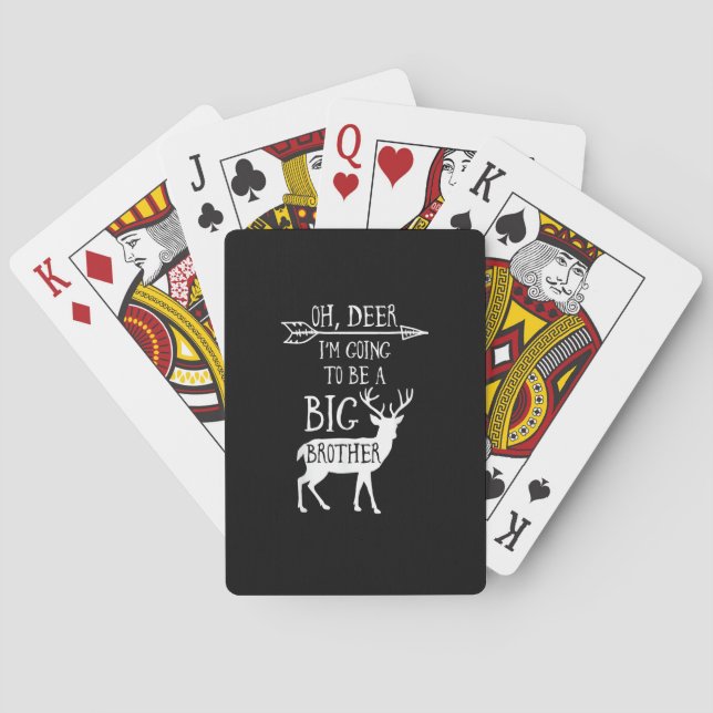 Oh Deer Going To Big Brother Christmas Announcemen Spielkarten (Rückseite)