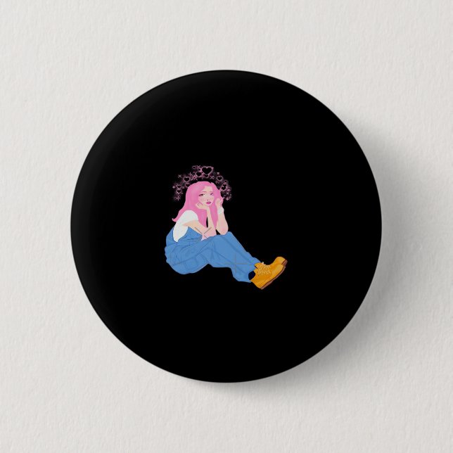 Oh Deer Graphic Artistic Design  Button (Vorderseite)