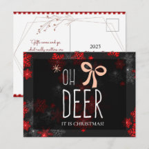 Oh Deer Gray Glitzer Glitzern Weihnachtsgeschenk