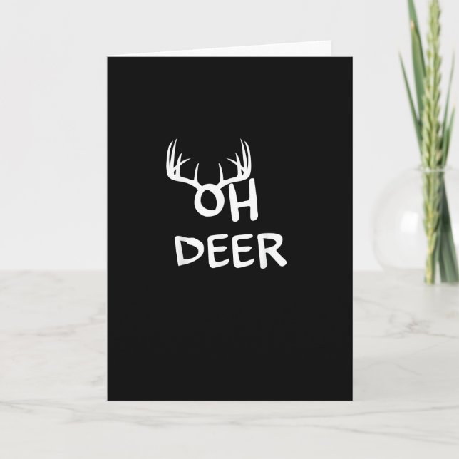 Oh Deer Hunter Rustic Outdoor Design Karte (Vorderseite)