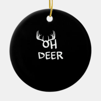 Oh Deer Hunter Rustic Outdoor Design Keramik Ornament