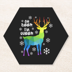 Oh Deer, ich bin Que Funny Lgbt Gay Lesbian Weihna Untersetzer