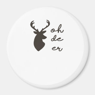Oh Deer im modernen Grafikstil  Magnet
