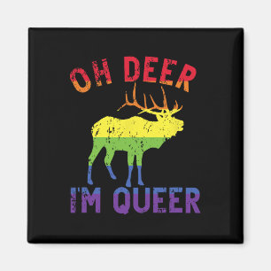 Oh Deer Im Que Rainbow Lgbt Gay Pride Panual Les Magnet