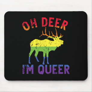 Oh Deer Im Que Rainbow Lgbt Gay Pride Panual Les Mousepad