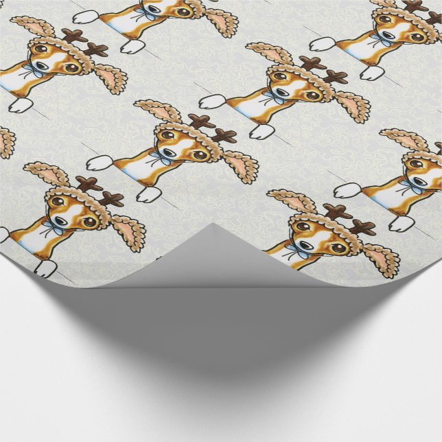 Oh Deer Italian Greyhound Geschenkpapier (Ecke)