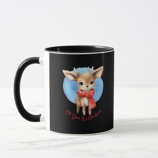 Oh Deer Its Christmas Retro Classic Design Tasse (Links)