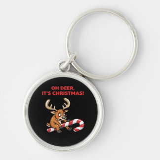 Oh Deer Its Christmas Stressed Reindeer With Sweet Schlüsselanhänger