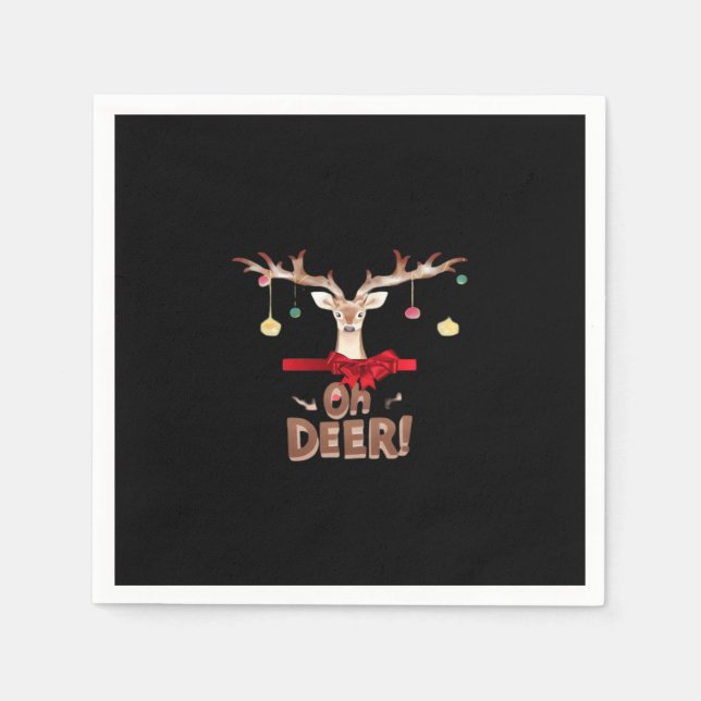 Oh Deer Klassischer Stil  Serviette (Vorderseite)