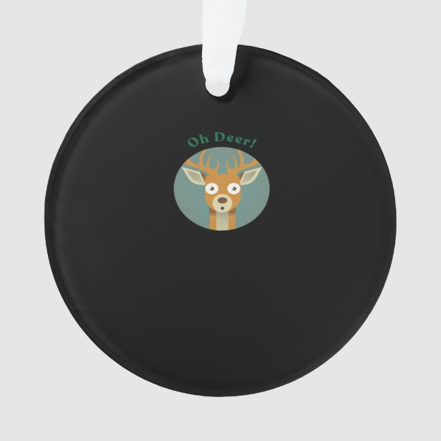 Oh Deer Kreativer Stil Ornament (Vorderseite)