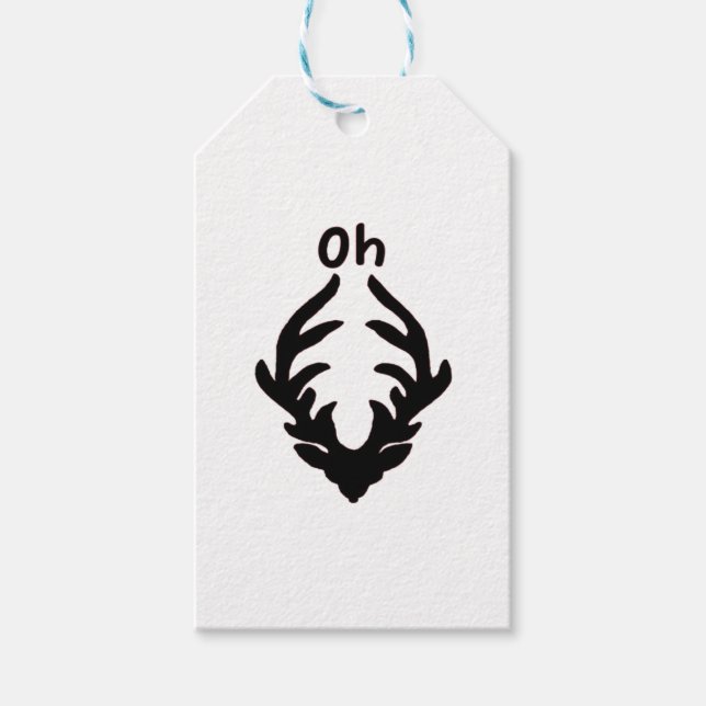 Oh Deer Künstlerischer sauberer Stil Geschenkanhänger (Vorderseite)