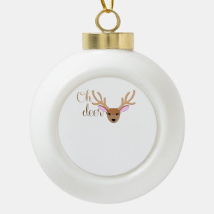 Oh Deer künstlerischer Stil Keramik Kugel-Ornament