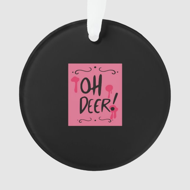 Oh Deer Minimal Ästhetik Ornament (Vorderseite)