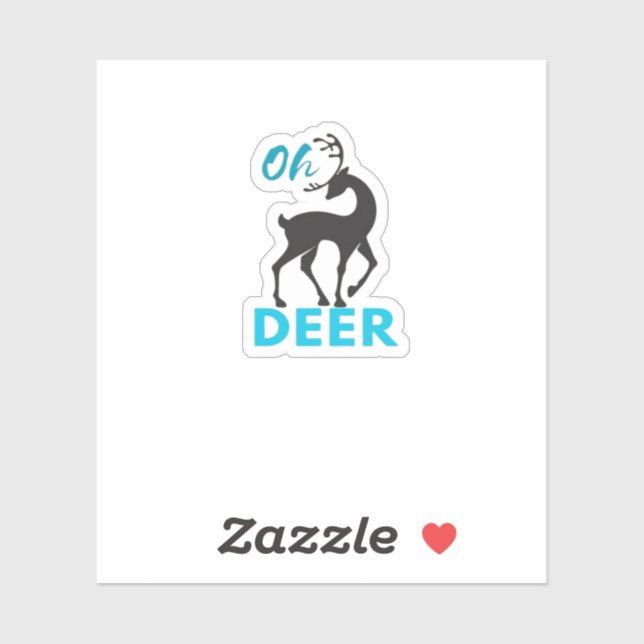 Oh Deer Minimal Design  Aufkleber (Blatt)