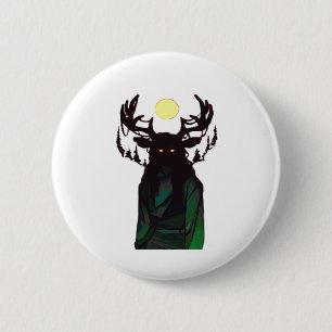Oh Deer Minimal Design Button