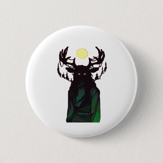 Oh Deer Minimal Design  Button (Vorderseite)