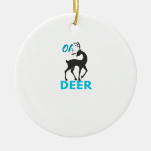 Oh Deer Minimal Design Keramik Ornament