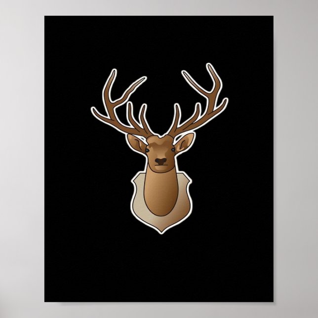 Oh Deer Minimal Design  Poster (Vorne)