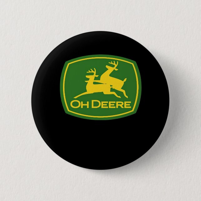 Oh Deer Minimal Modern Design  Button (Vorderseite)