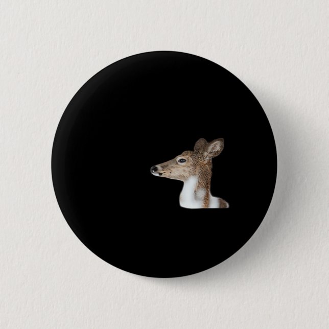Oh Deer Minimal Modern Design Button (Vorderseite)