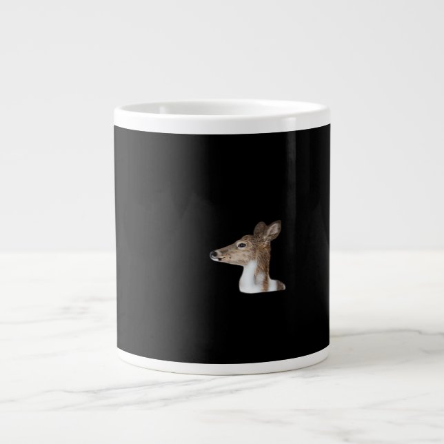 Oh Deer Minimal Modern Design Jumbo-Tasse (Vorderseite)