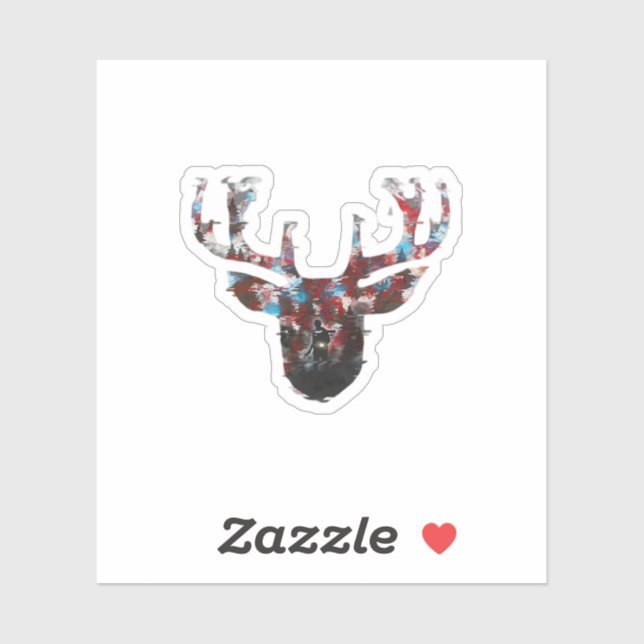 Oh Deer Minimal Style  Aufkleber (Blatt)