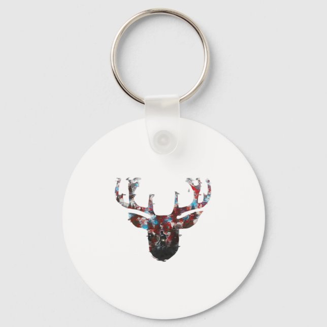 Oh Deer Minimal Style Keychain Schlüsselanhänger (Vorderseite)
