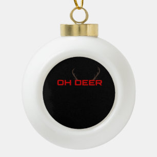 Oh Deer Minimale Ästhetik Stimmung Keramik Kugel-Ornament