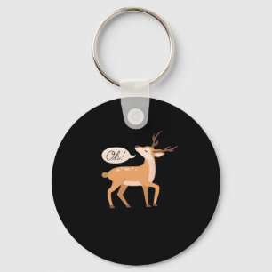 Oh Deer Minimaler Sauberer Ästhetik-Schlüsselanhän Schlüsselanhänger