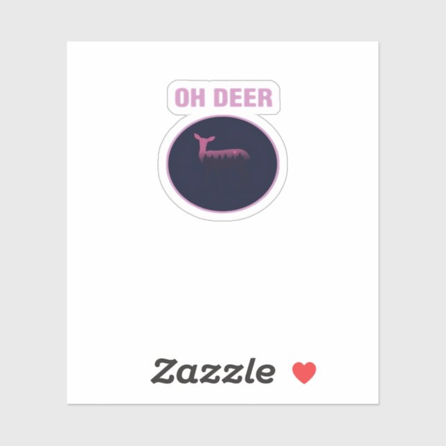 Oh Deer Modern Aesthetic  Aufkleber (Blatt)