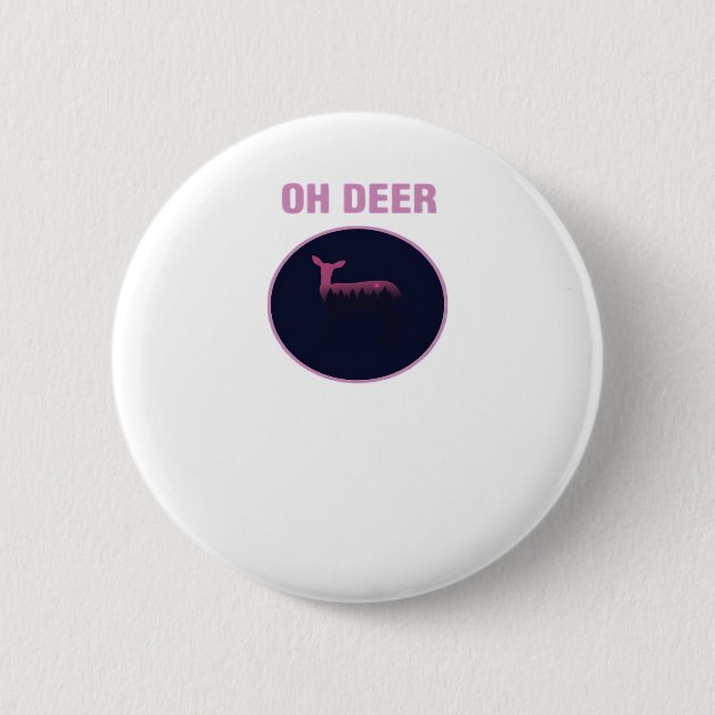 Oh Deer Modern Aesthetic  Button (Vorderseite)