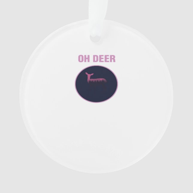Oh Deer Modern Aesthetic Ornament (Vorderseite)