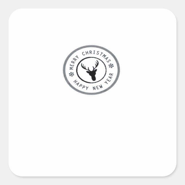 Oh Deer Modern Aesthetic  Quadratischer Aufkleber (Vorderseite)