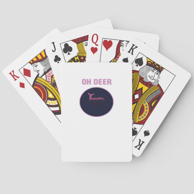 Oh Deer Modern Aesthetic  Spielkarten (Rückseite)