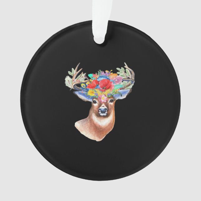 Oh Deer Modern Artistic Style Acrylic Ornament (Vorderseite)