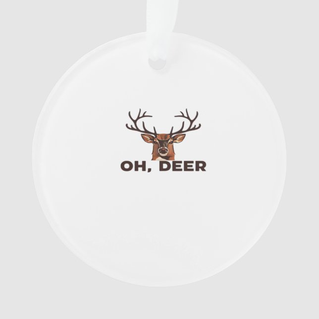 Oh Deer Modern Clean Design Acrylic Ornament (Vorderseite)
