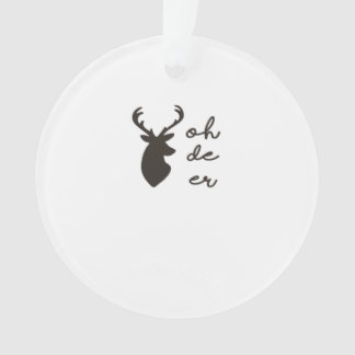 Oh Deer Modern Graphic Style Acrylic Ornament