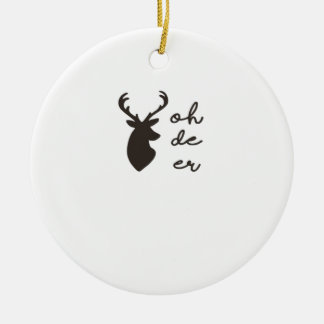 Oh Deer Modern Graphic Style Ornament
