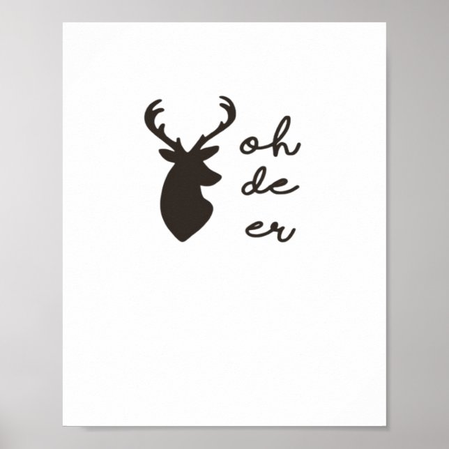 Oh Deer Modern Graphic Style  Poster (Vorne)