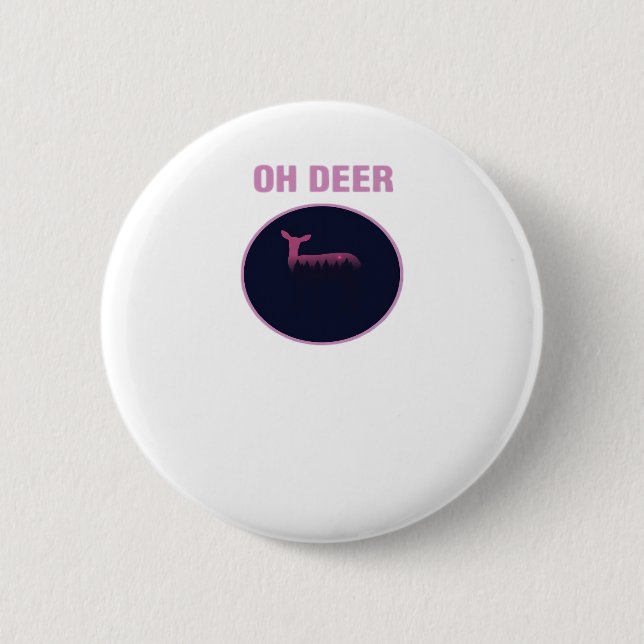 Oh Deer Moderne Ästhetik  Button (Vorderseite)