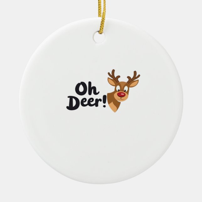 Oh Deer Moderne Ästhetik Keramik Ornament (Vorne)