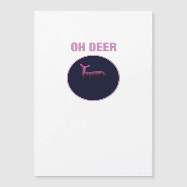 Oh Deer Moderne Ästhetik  Magnetkarte (Vorderseite)