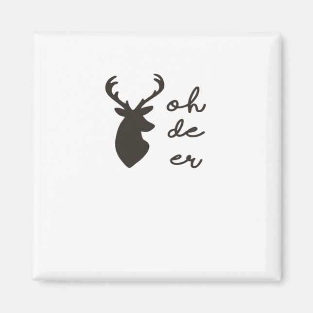 Oh Deer Moderner Grafikstil  Magnet (Vorne)