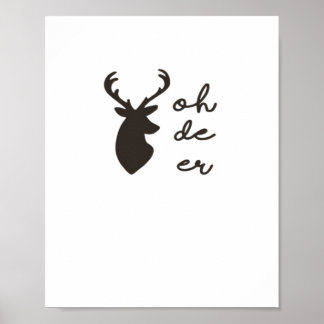Oh Deer Moderner Grafikstil  Poster