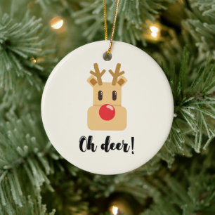 Oh Deer Noël en céramique ornement