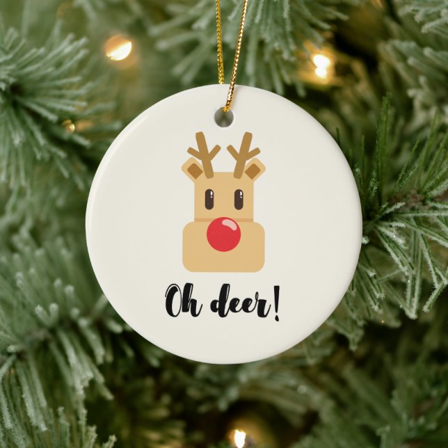 Oh Deer Noël en céramique ornement (Arbre)