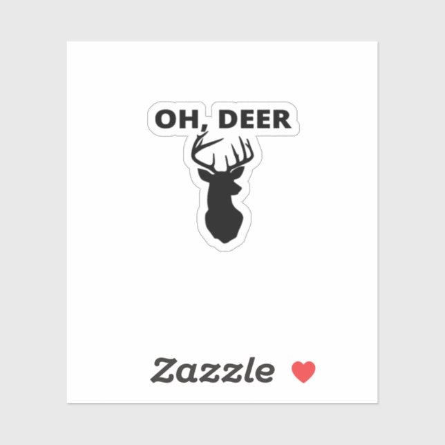 Oh Deer Oh Dear Whimsical Art Style  Aufkleber (Blatt)