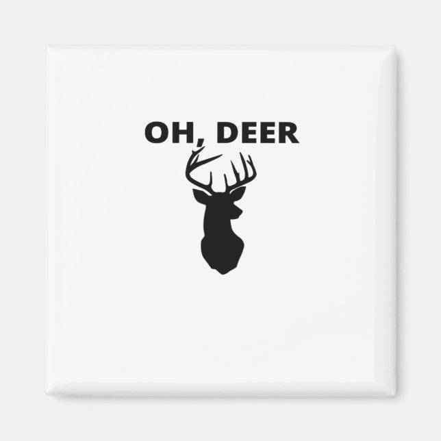 Oh Deer Oh Dear Whimsical Art Style  Magnet (Vorne)