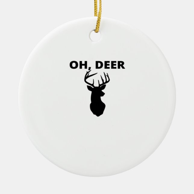 Oh Deer Oh Dear Whimsical Art Style Ornament (Vorne)