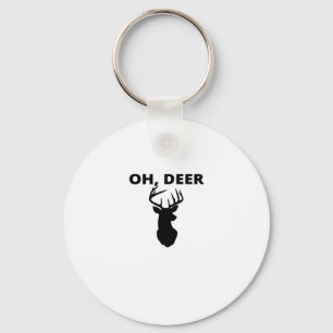 Oh Deer Oh Dear Whimsicaler Kunststil-Schlüsselanh Schlüsselanhänger